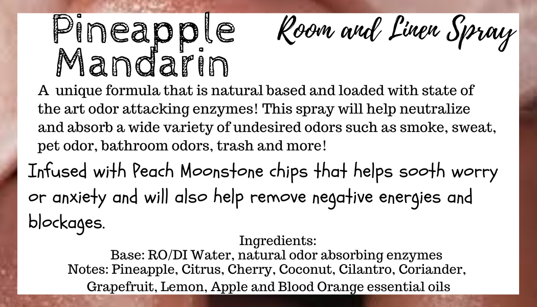 Pineapple Mandarin Crystal Infused Room & Linen Spray