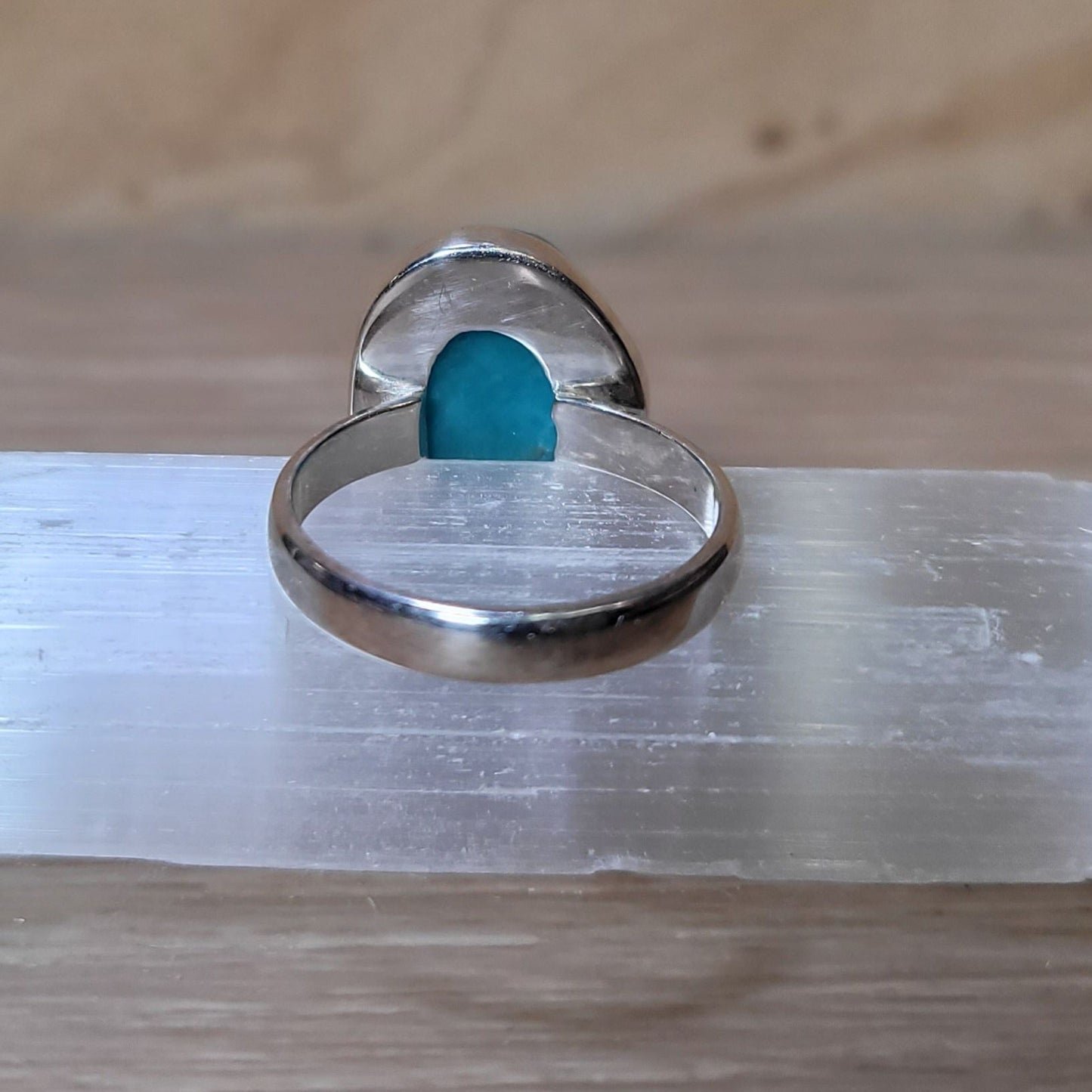 Amazonite Sterling Silver Ring - Size 8