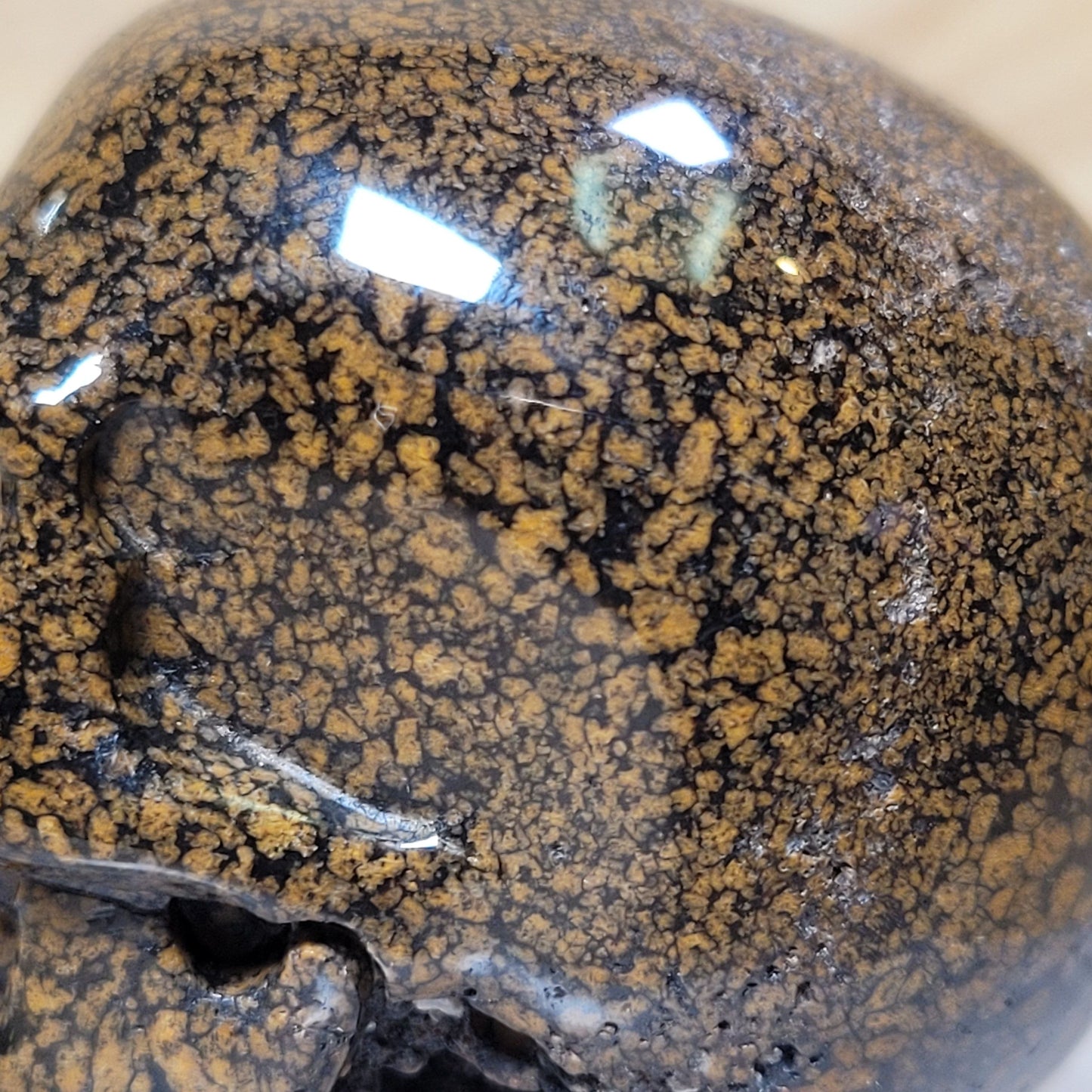 Brown Snowflake Obsidian 2" Skull