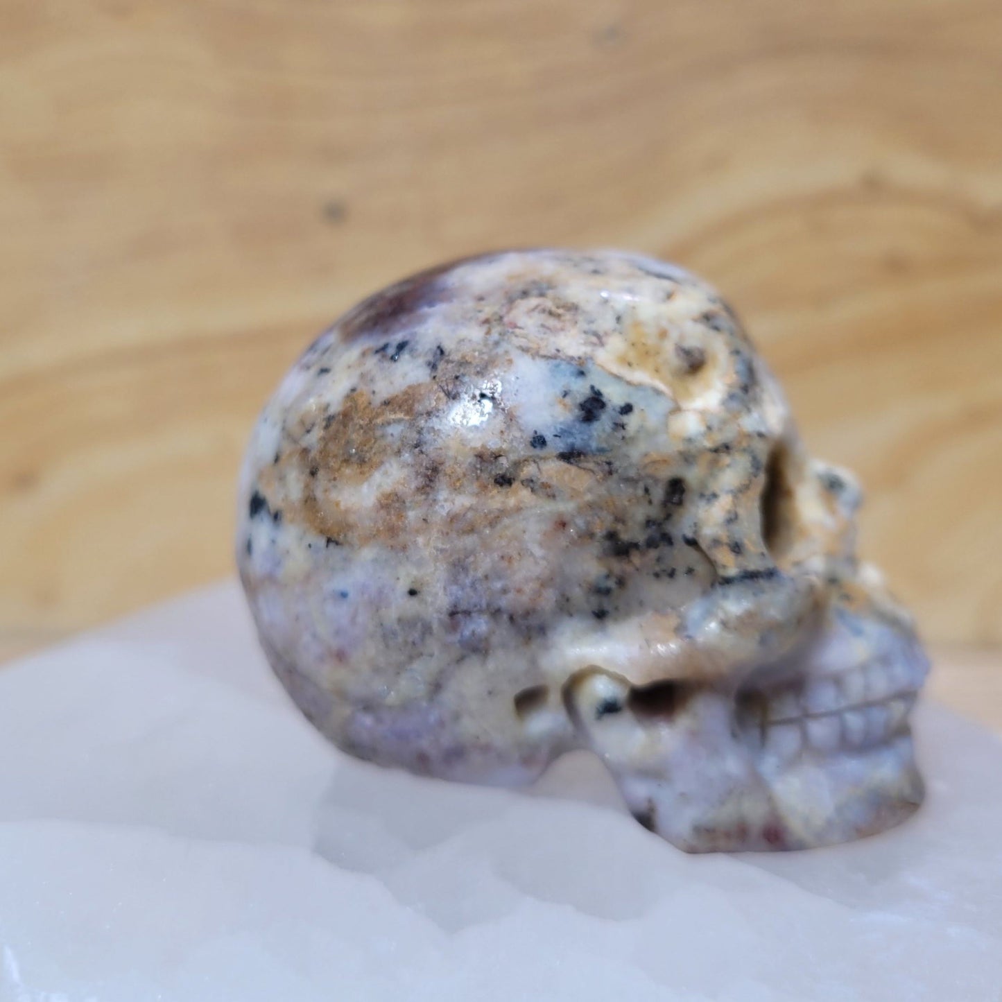 Fluorited Jasper 2" Skull