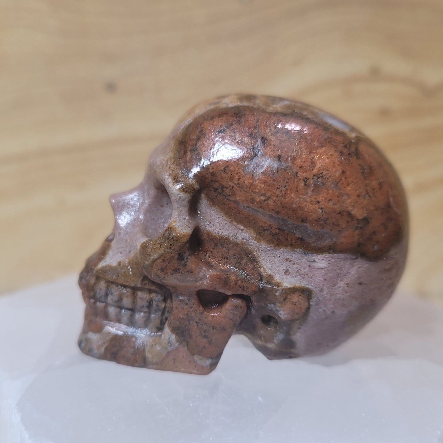 Leopard Skin Jasper 2" Skull
