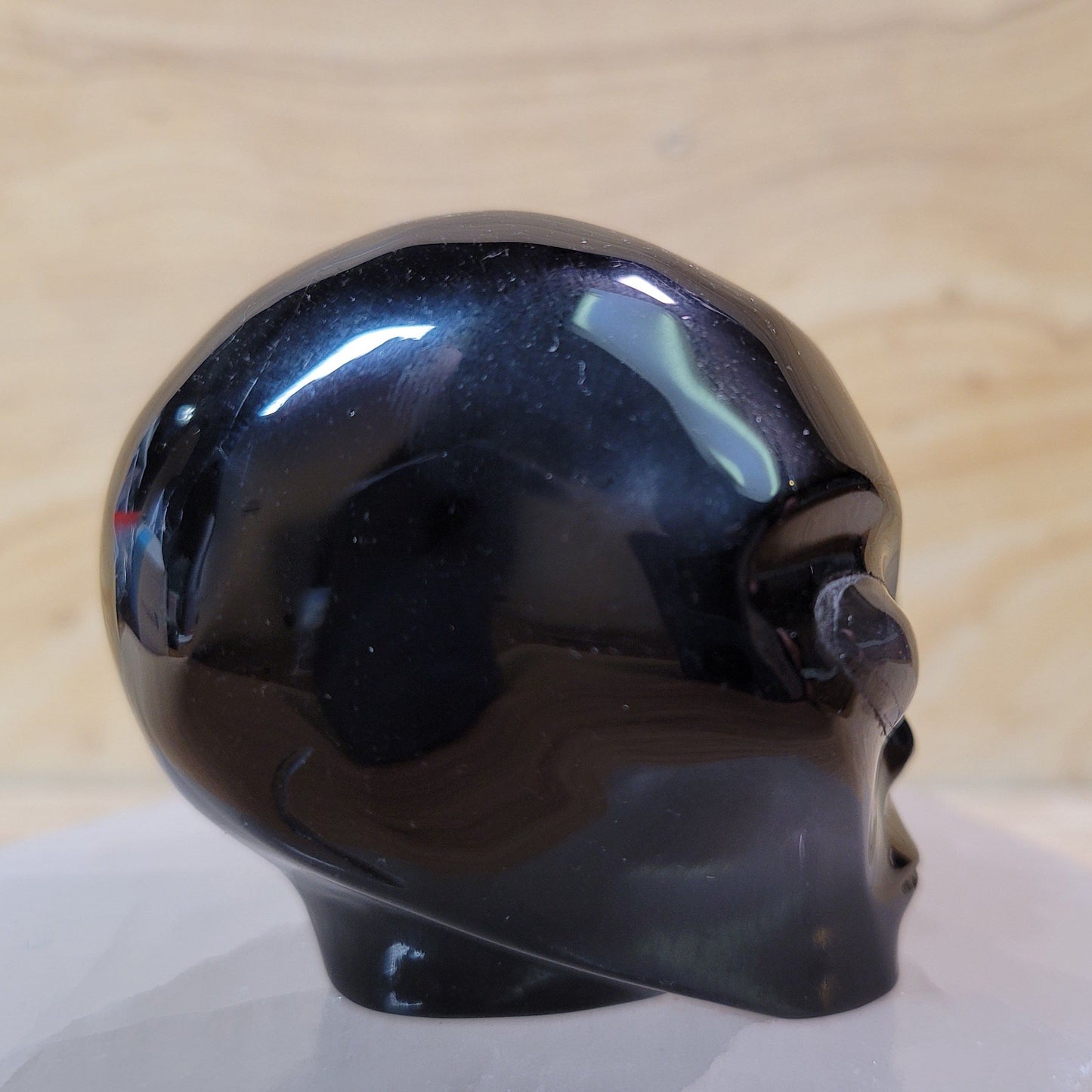 Obsidian w Labradorite 2" Alien
