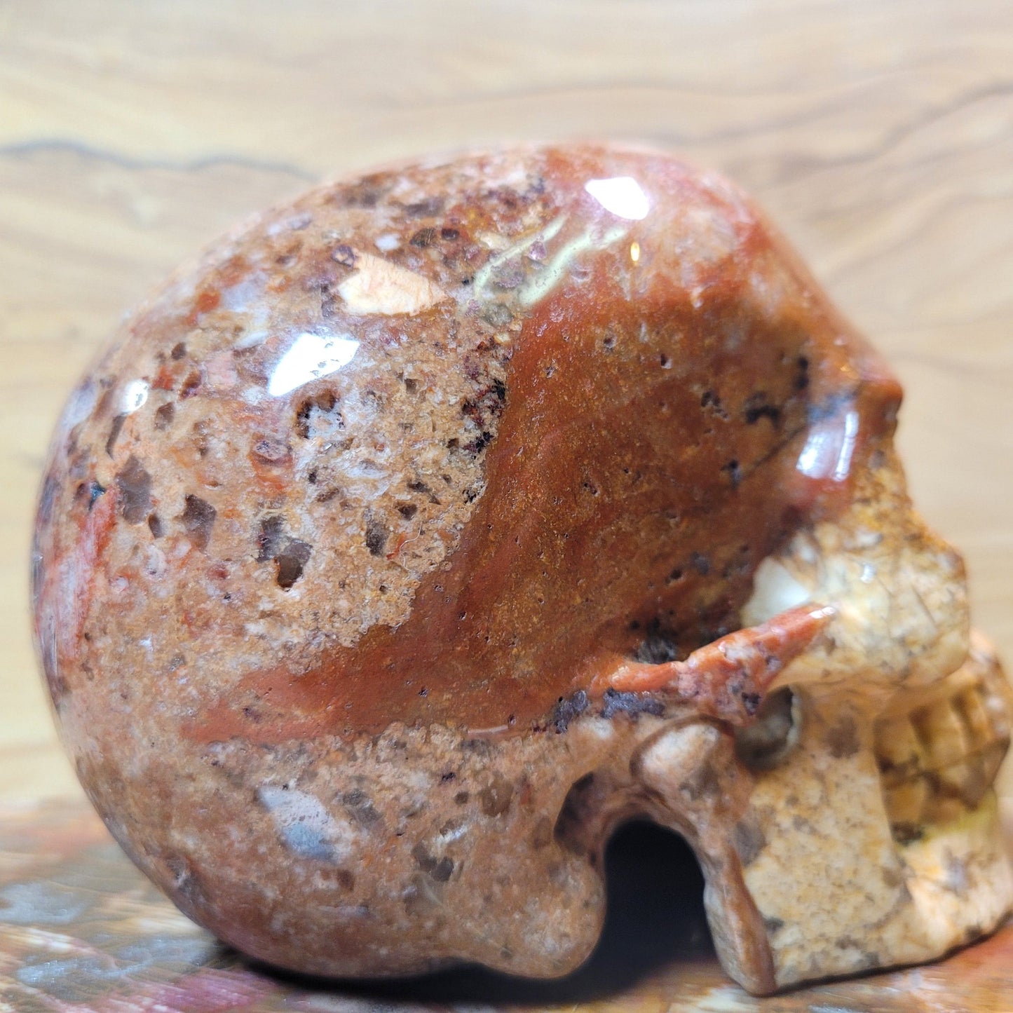Brecciated Jasper 5" Skull