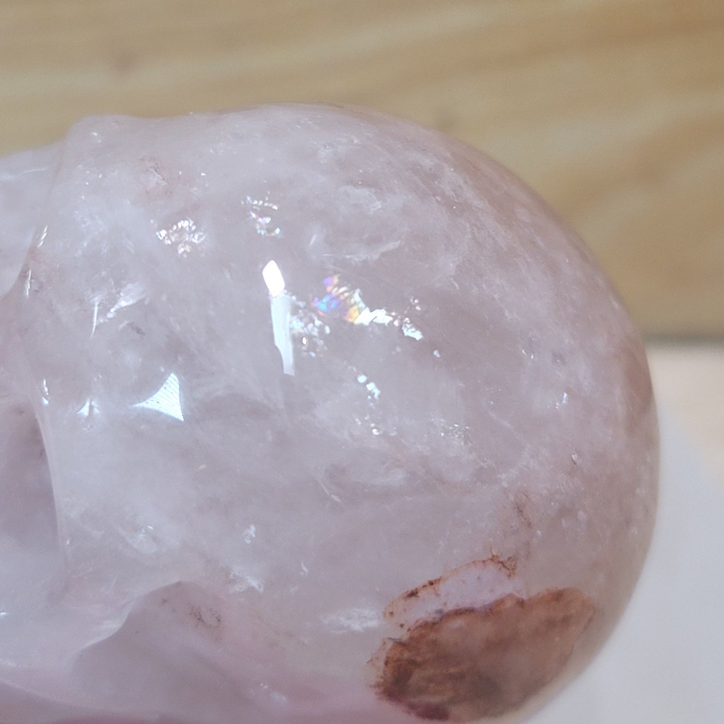 Hematoid Quartz 2" Skull