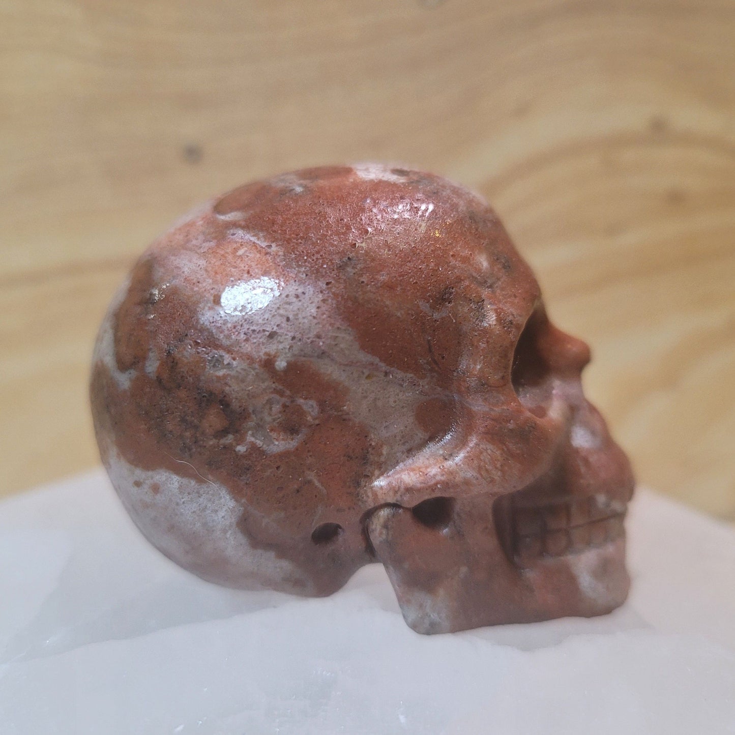 Leopard Skin Jasper 2" Skull