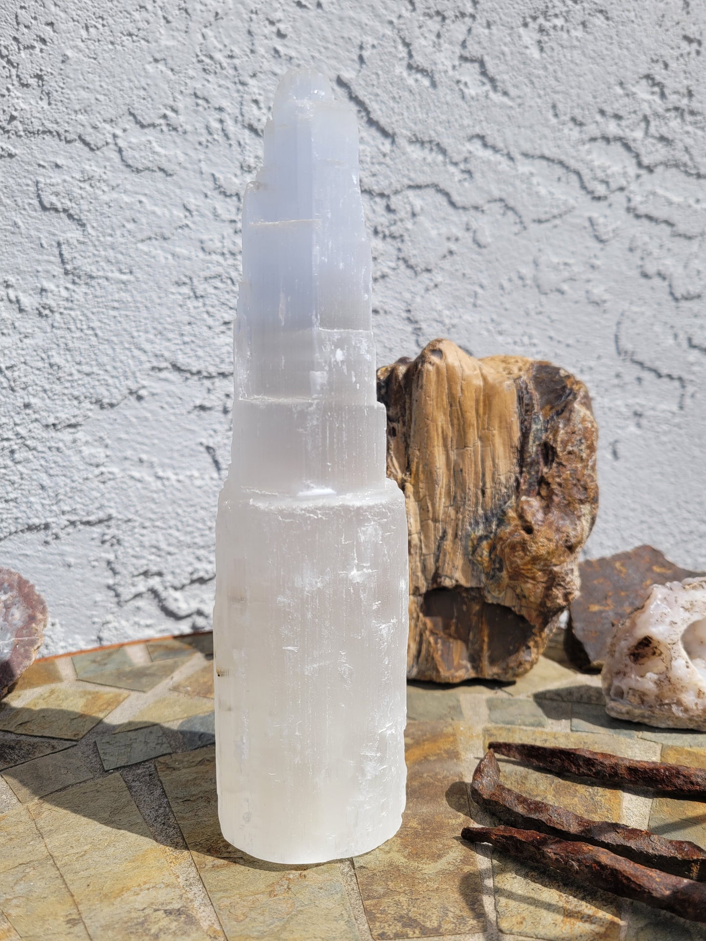 Satin Spar "Selentite" Bracelet Set