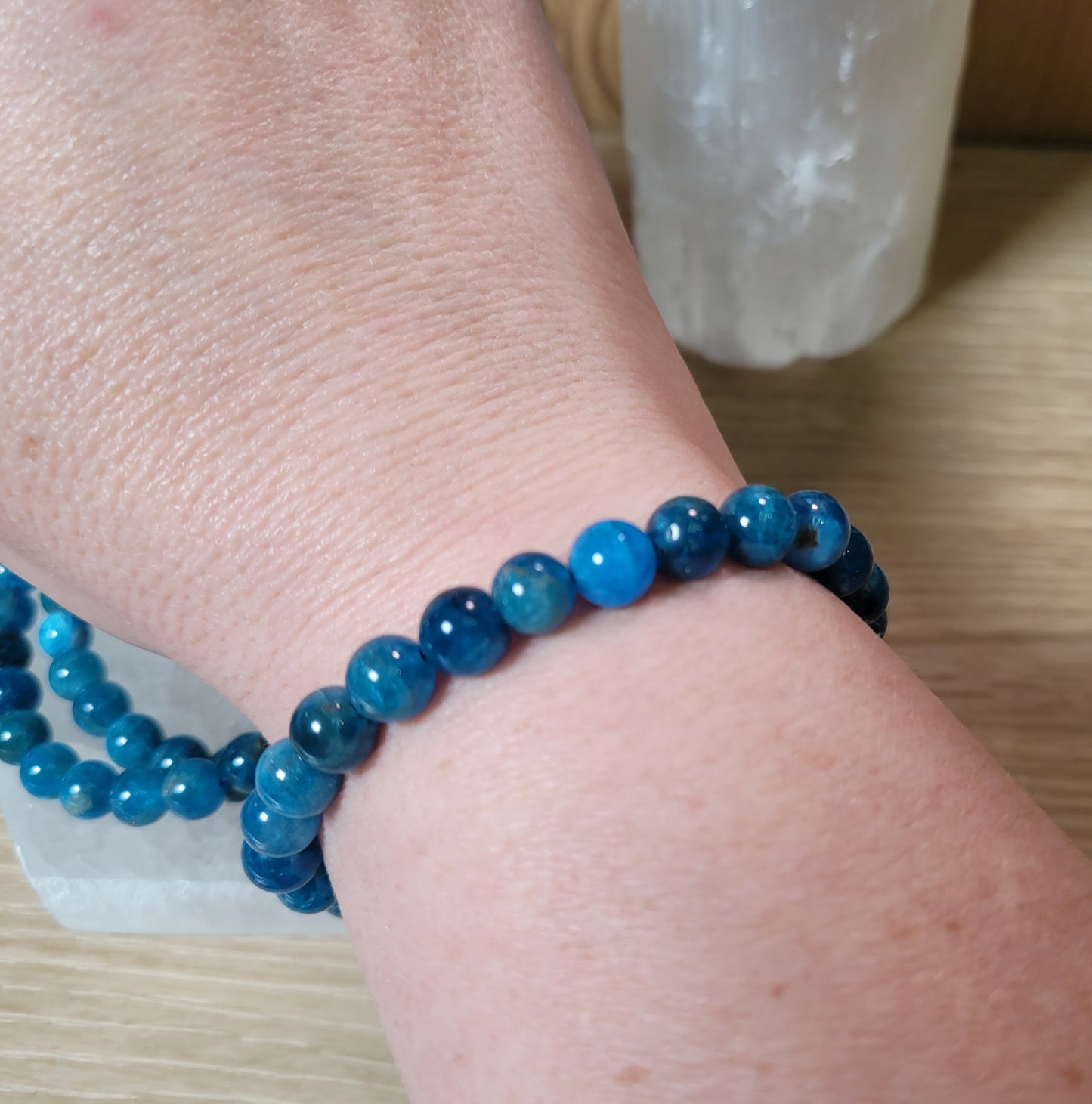 Blue Apatite Bracelet - 7mm