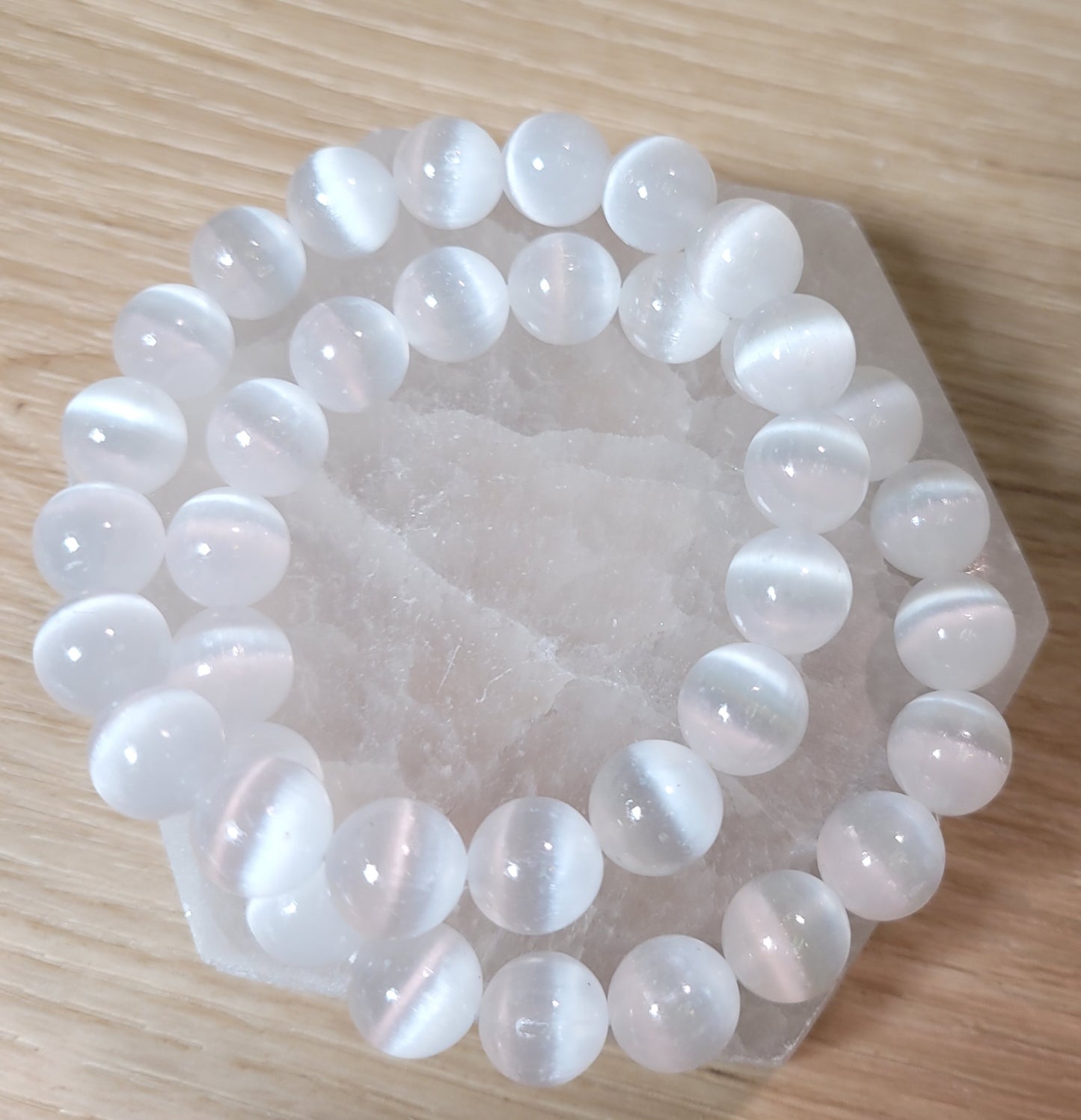 Satin Spar Bracelet - 10mm