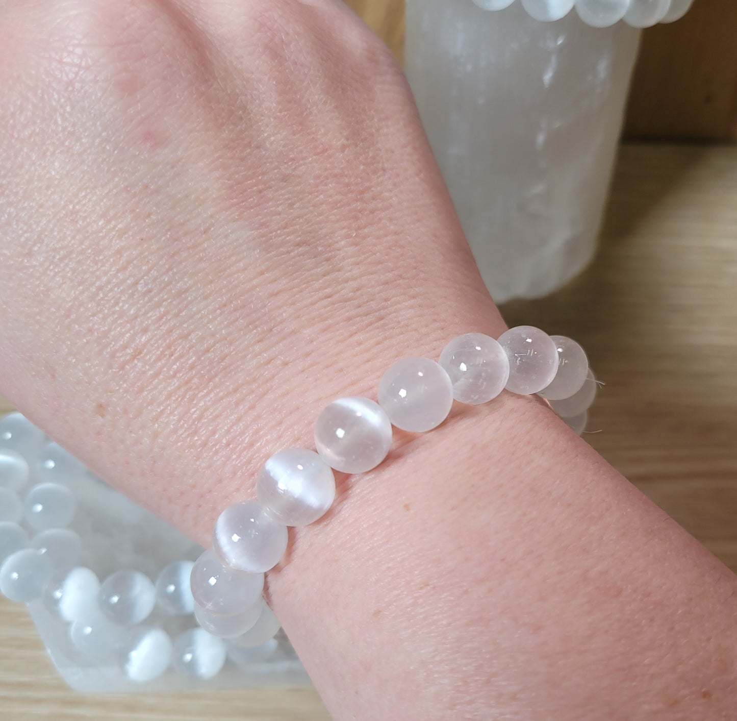 Satin Spar Bracelet - 10mm