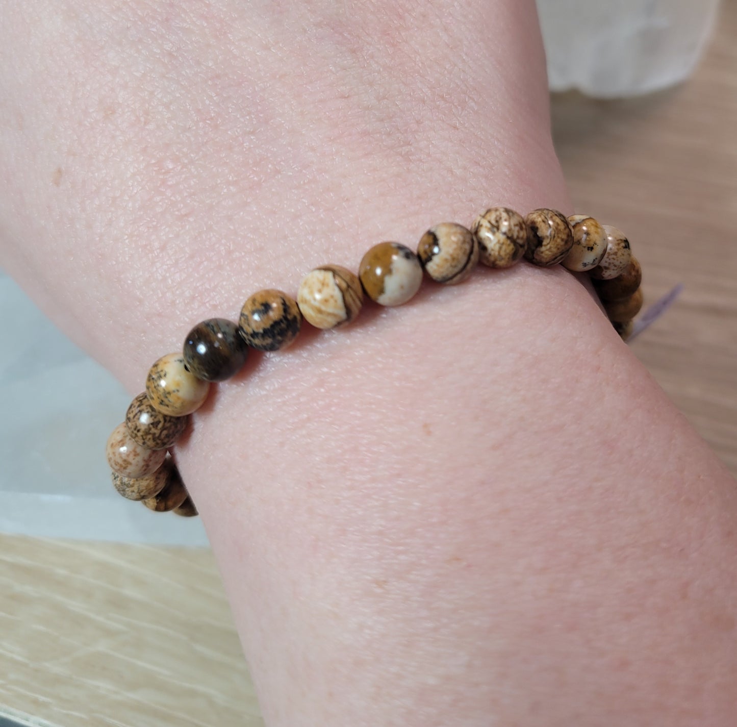 Picture Jasper Bracelet - 6mm