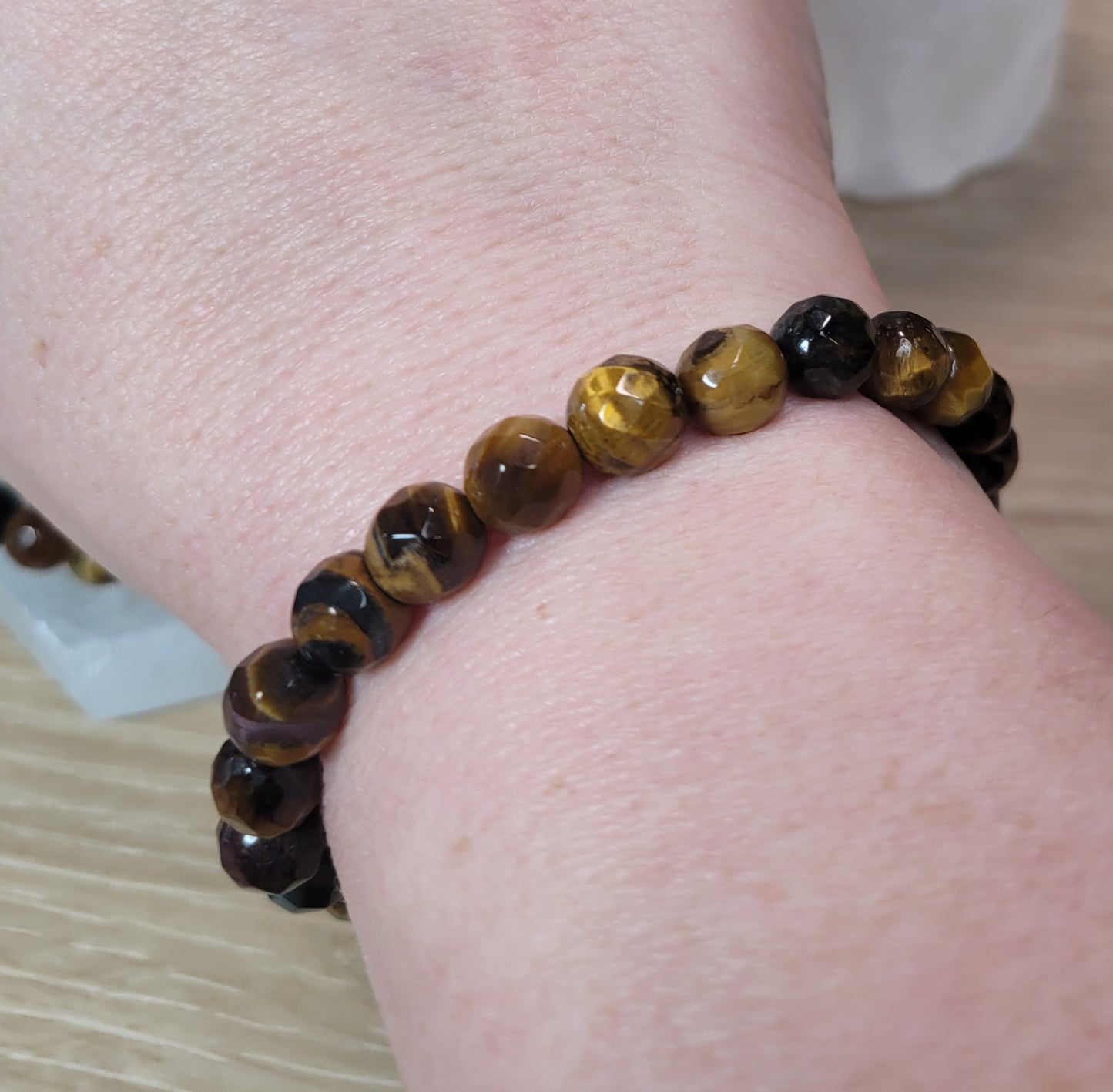 Tiger Eye Bracelet (Faceted) - 8mm