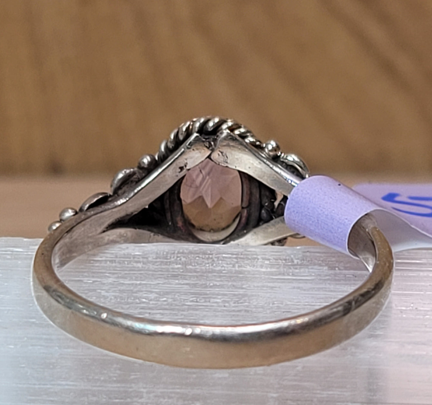 Amethyst Sterling Silver Ring - Size 7
