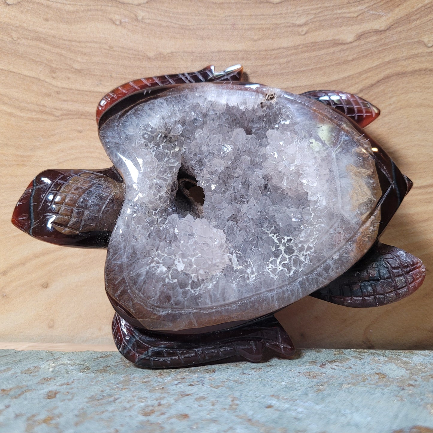 Carnelian & Quartz Turtle