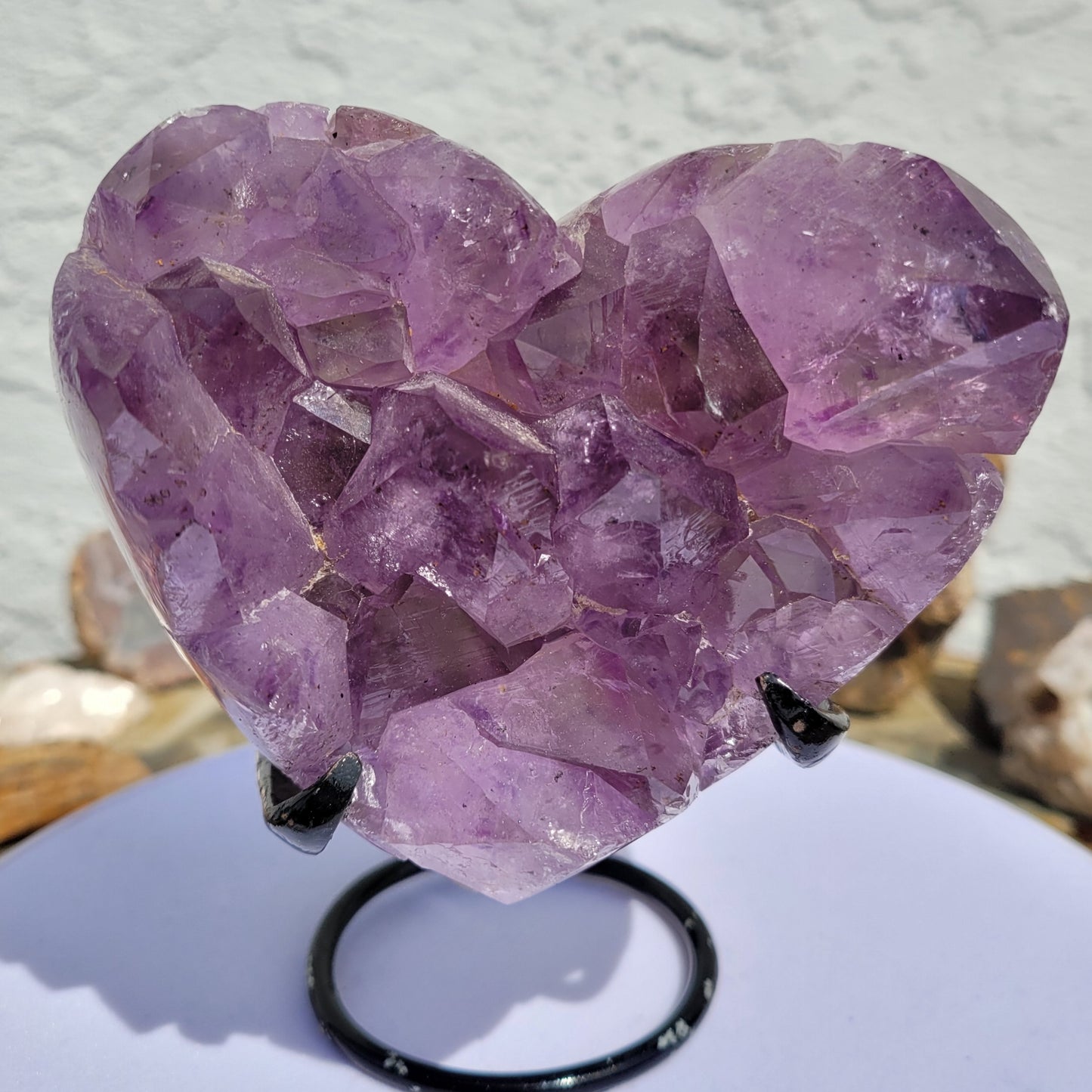 Amethyst Druzy Heart