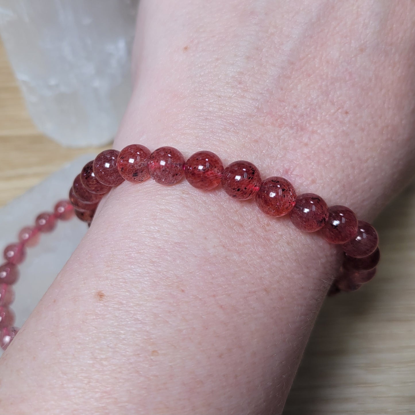 Strawberry Quartz - 7mm to 7.5mm
