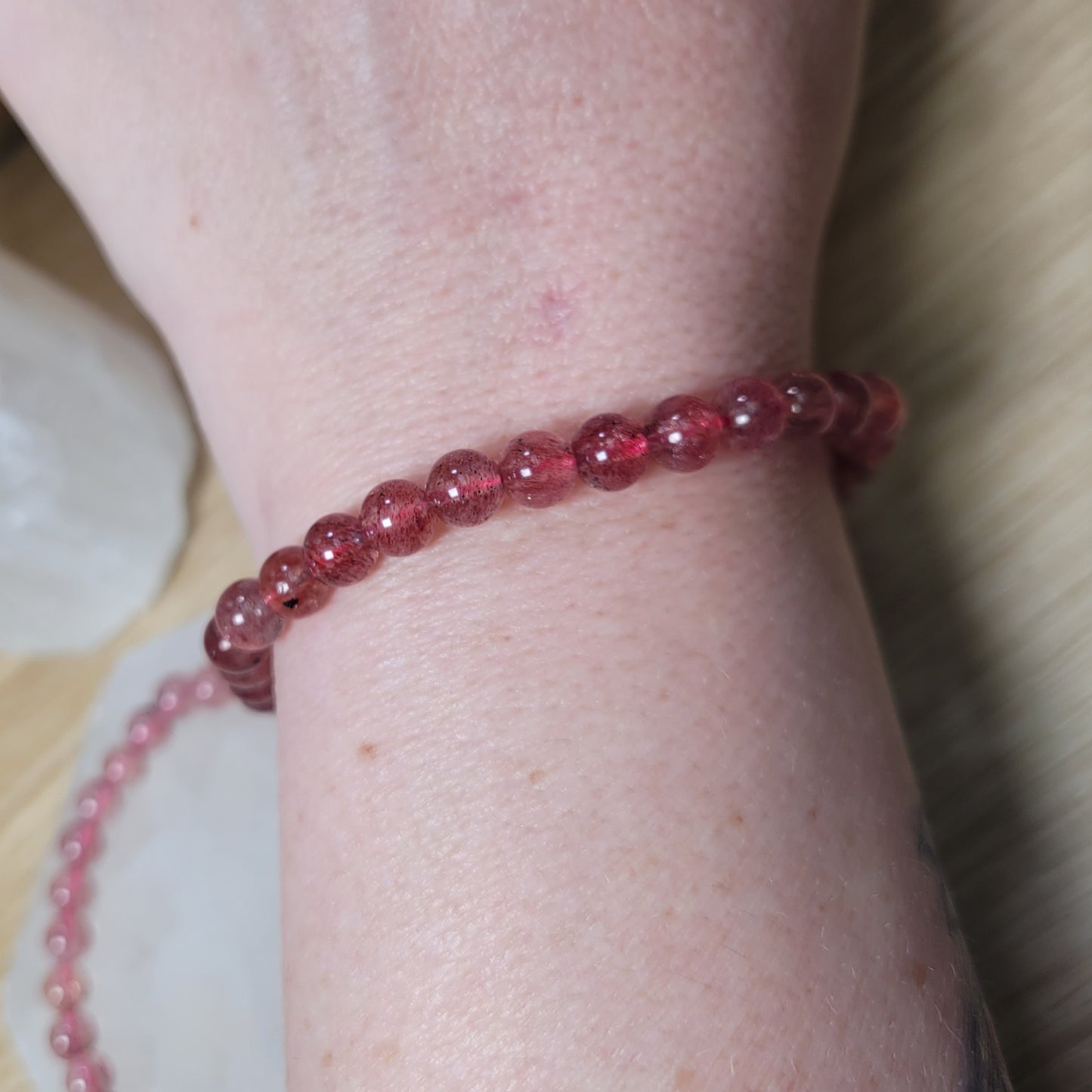 Strawberry Quartz - 6mm to 6.5mm