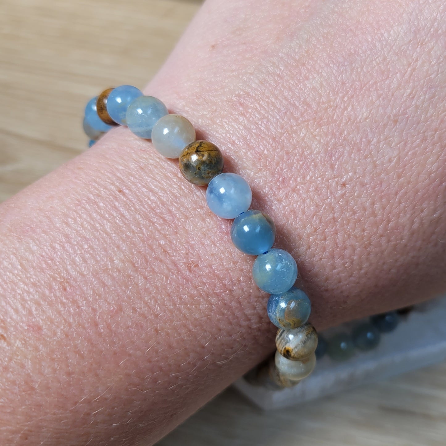 Blue Onyx Bracelet - 7mm to 7.5mm
