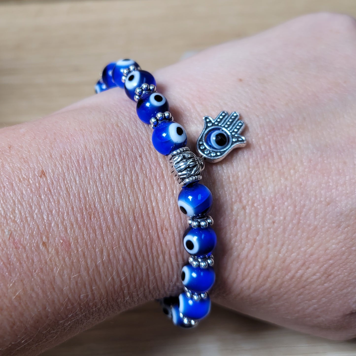 Evil Eye Bracelet (Dark Blue) - 8mm
