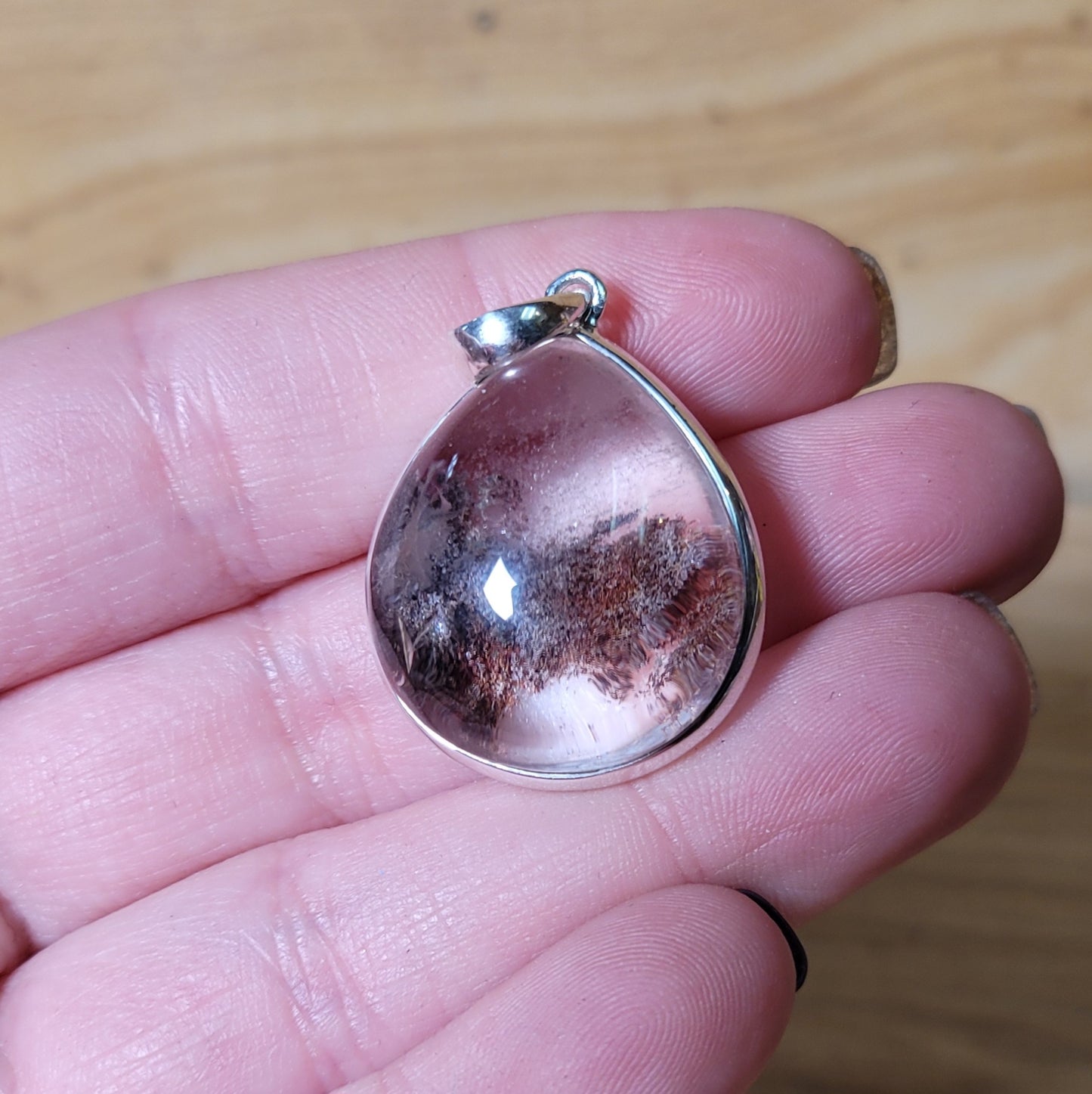 Lodolite Quartz Pendent