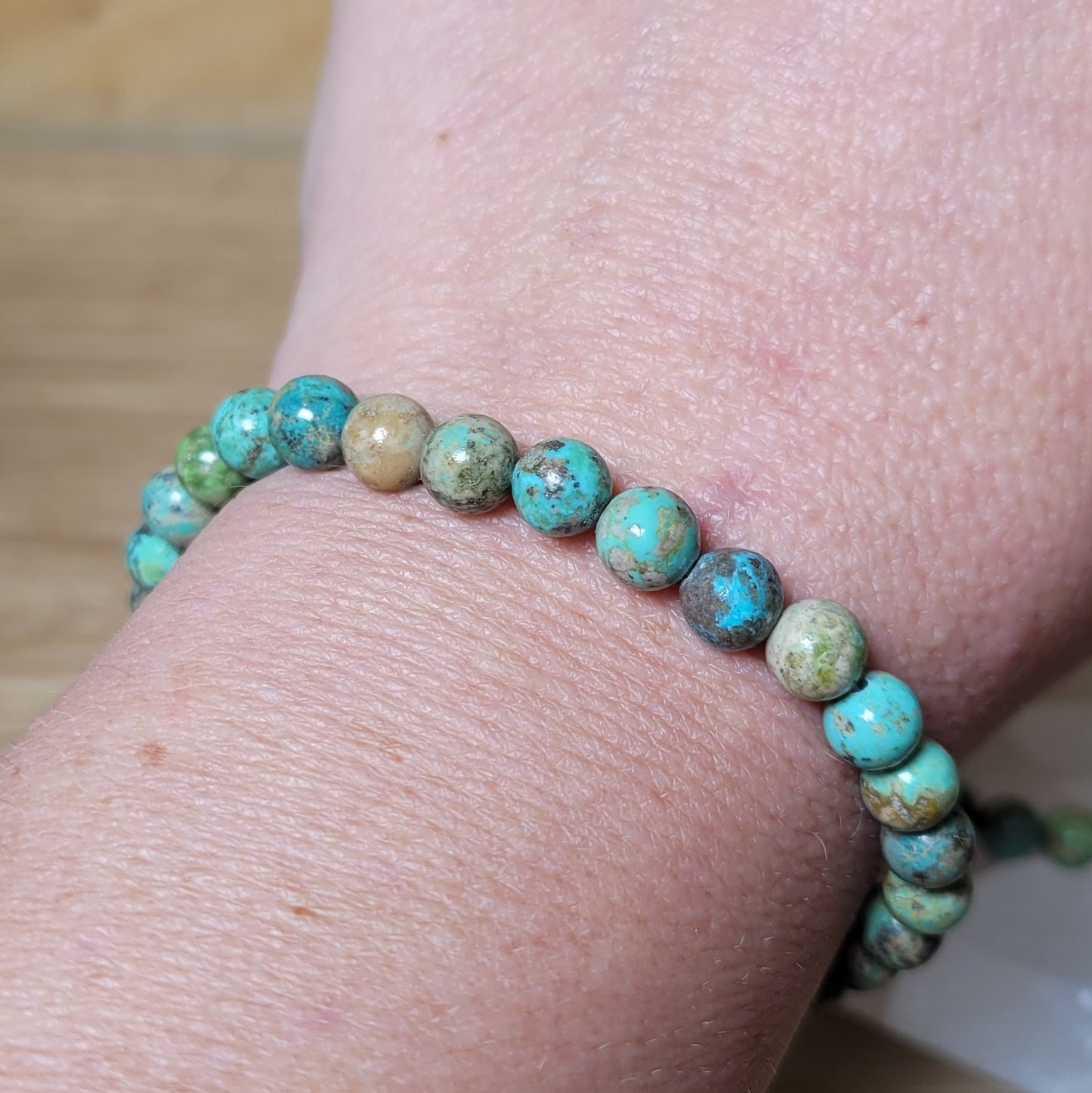 African Turquoise Bracelet - 5mm to 6mm