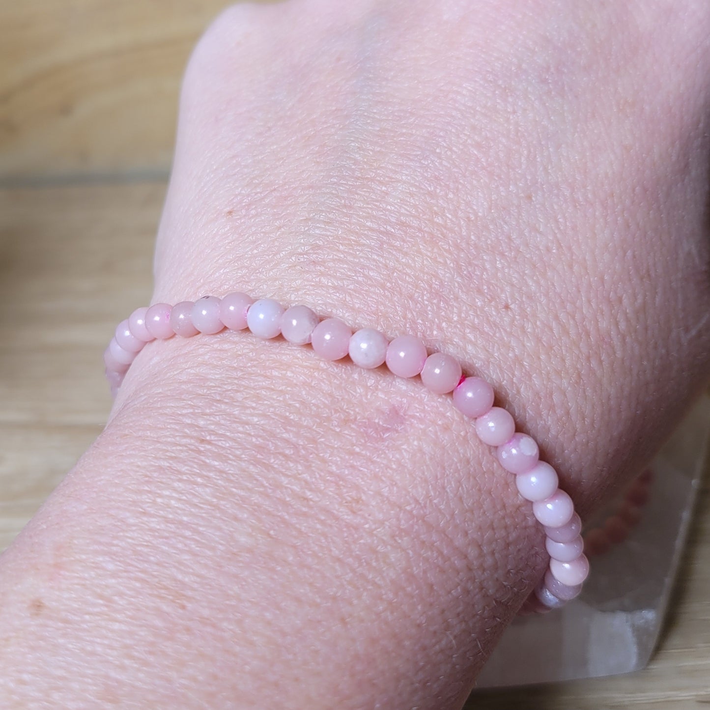 Peruvian Pink Opal Bracelet - 4mm