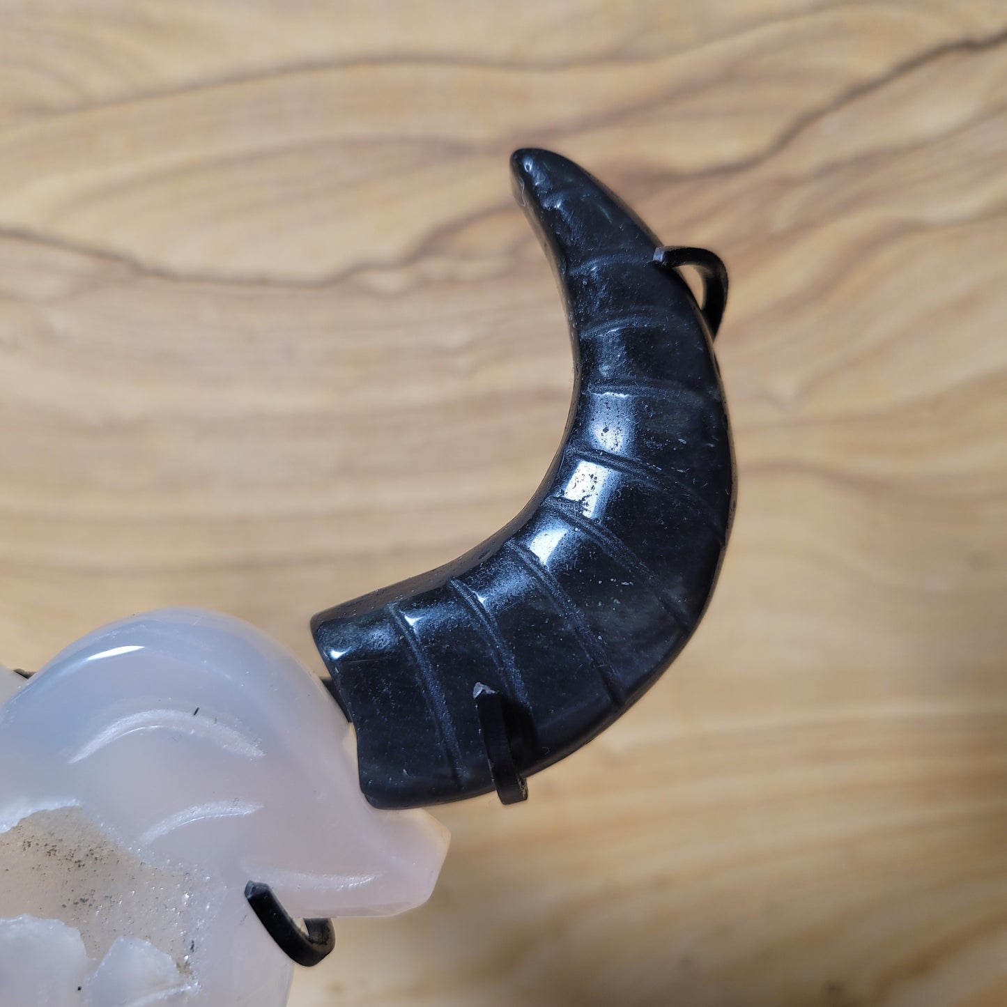 Druzy Agate & Obsidian Bull
