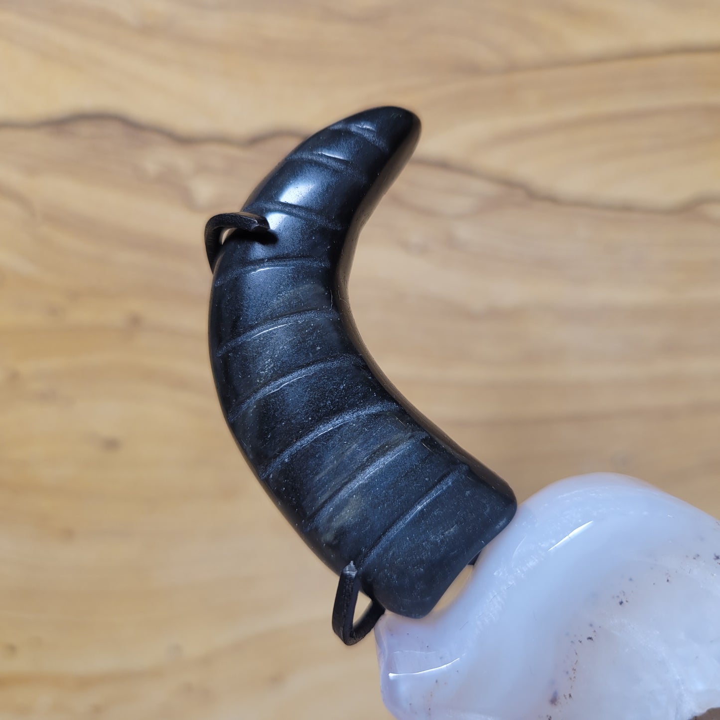 Druzy Agate & Obsidian Bull