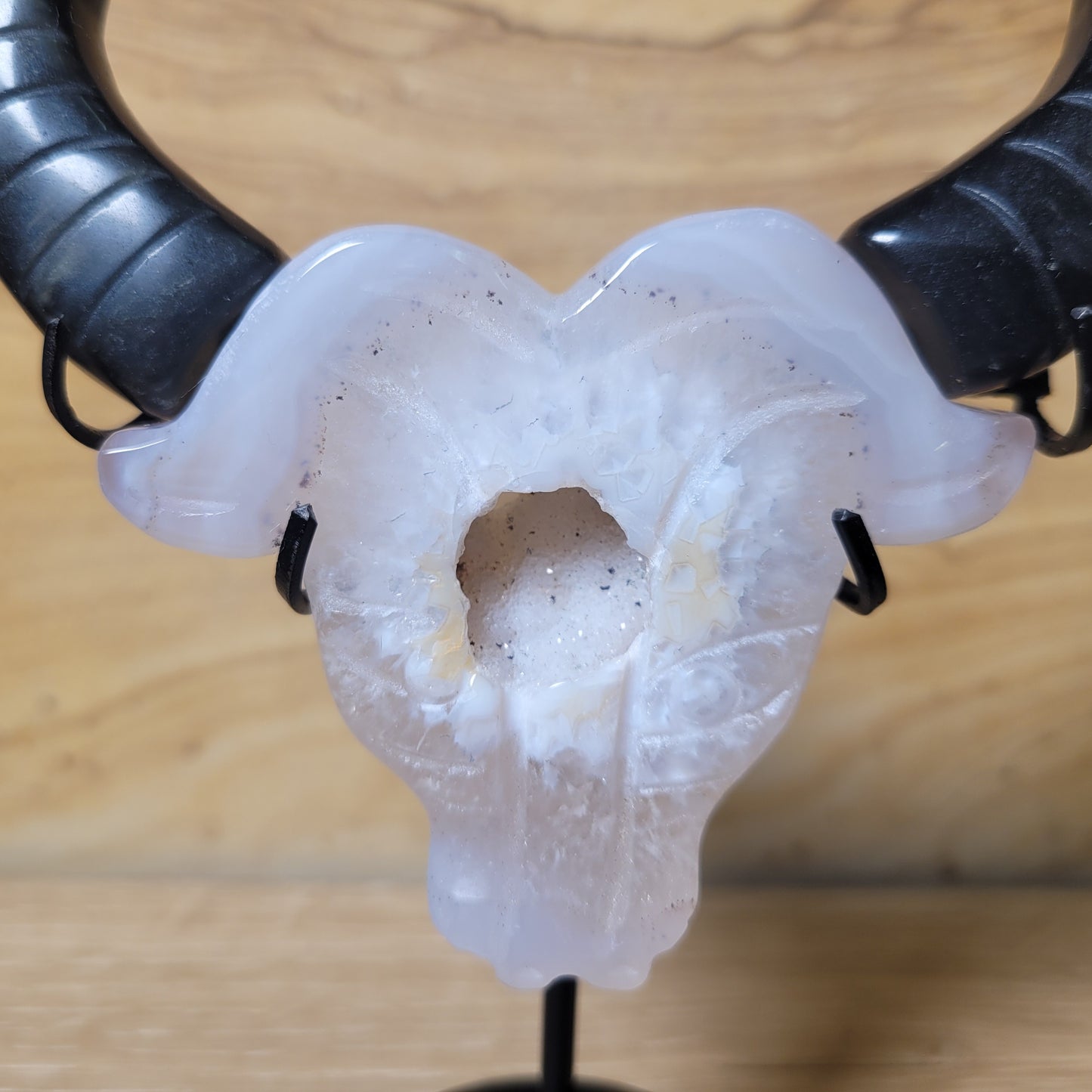 Druzy Agate & Obsidian Bull