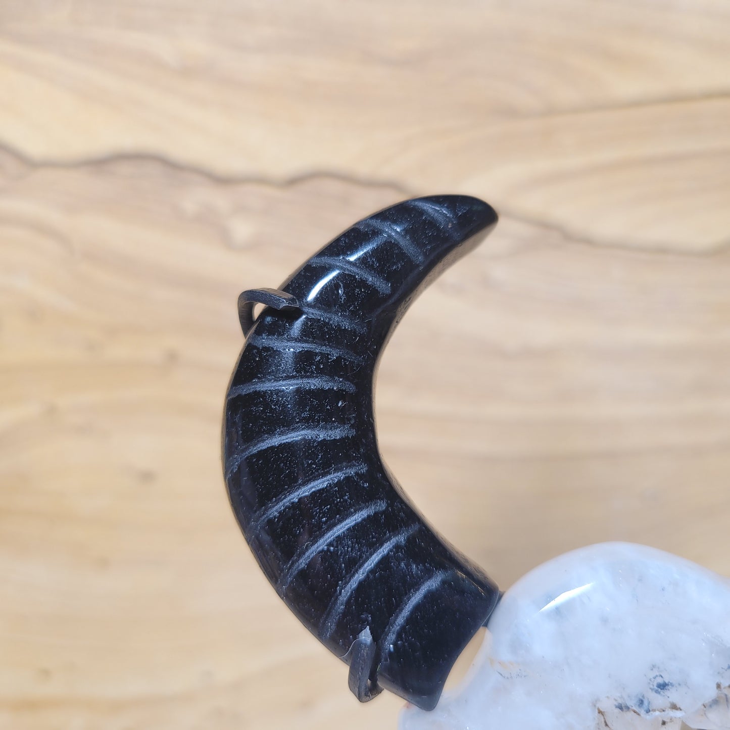 Druzy Agate & Obsidian Bull