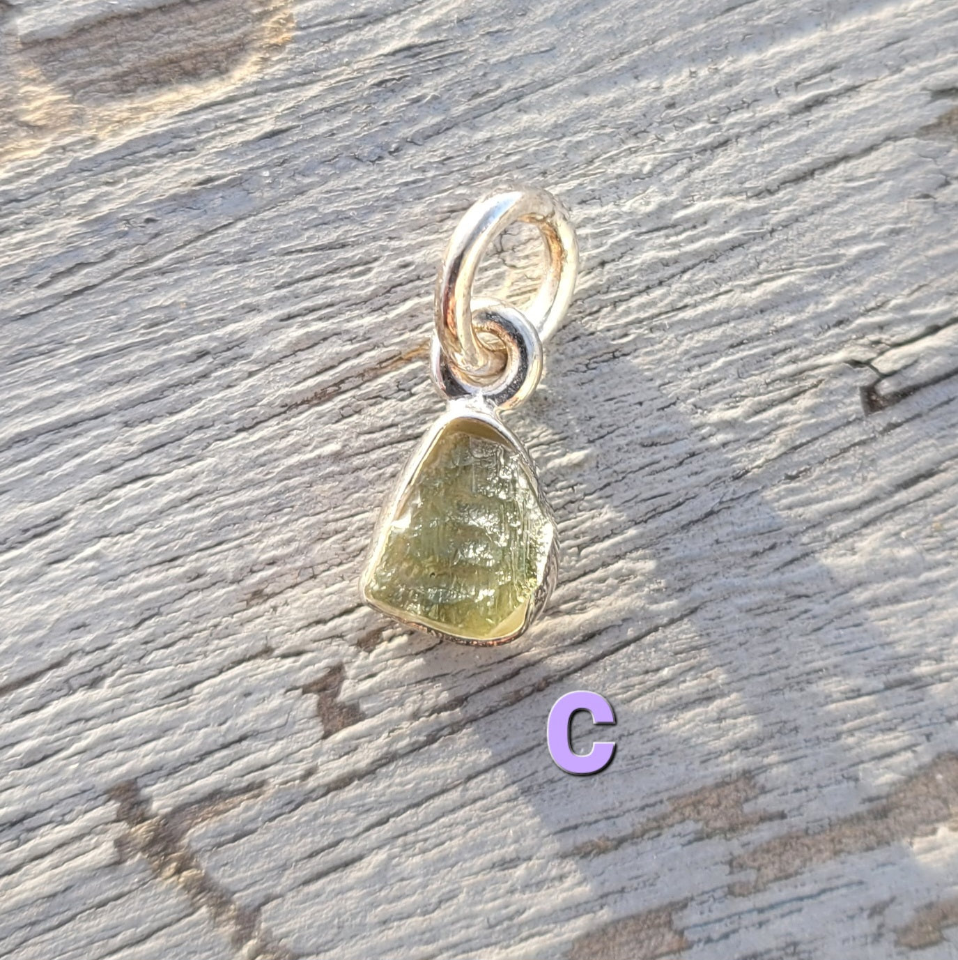 Moldavite Sterling Silver Pendent