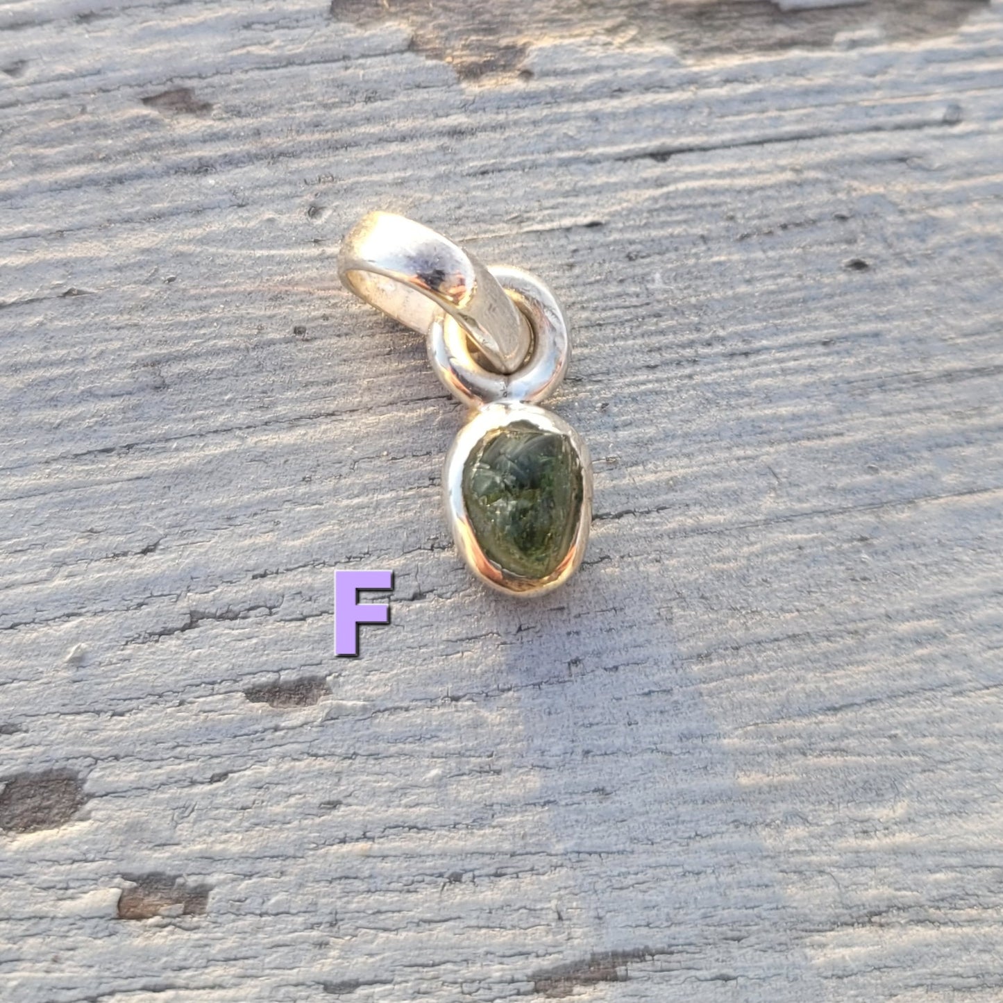 Moldavite Sterling Silver Pendent