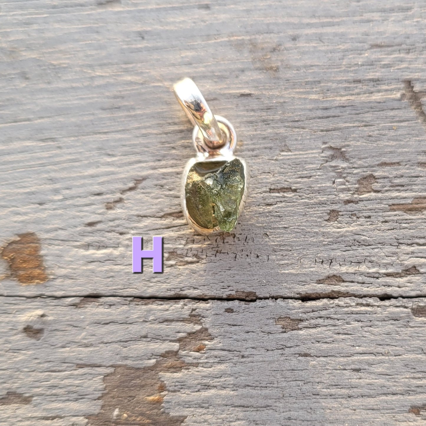 Moldavite Sterling Silver Pendent