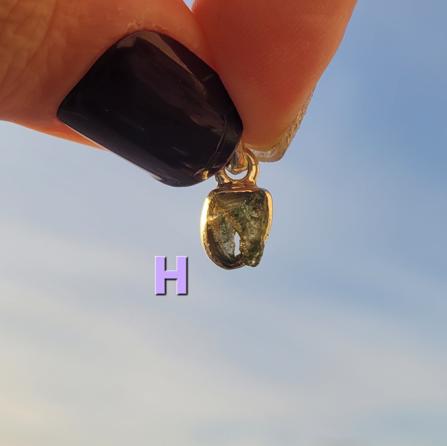 Moldavite Sterling Silver Pendent