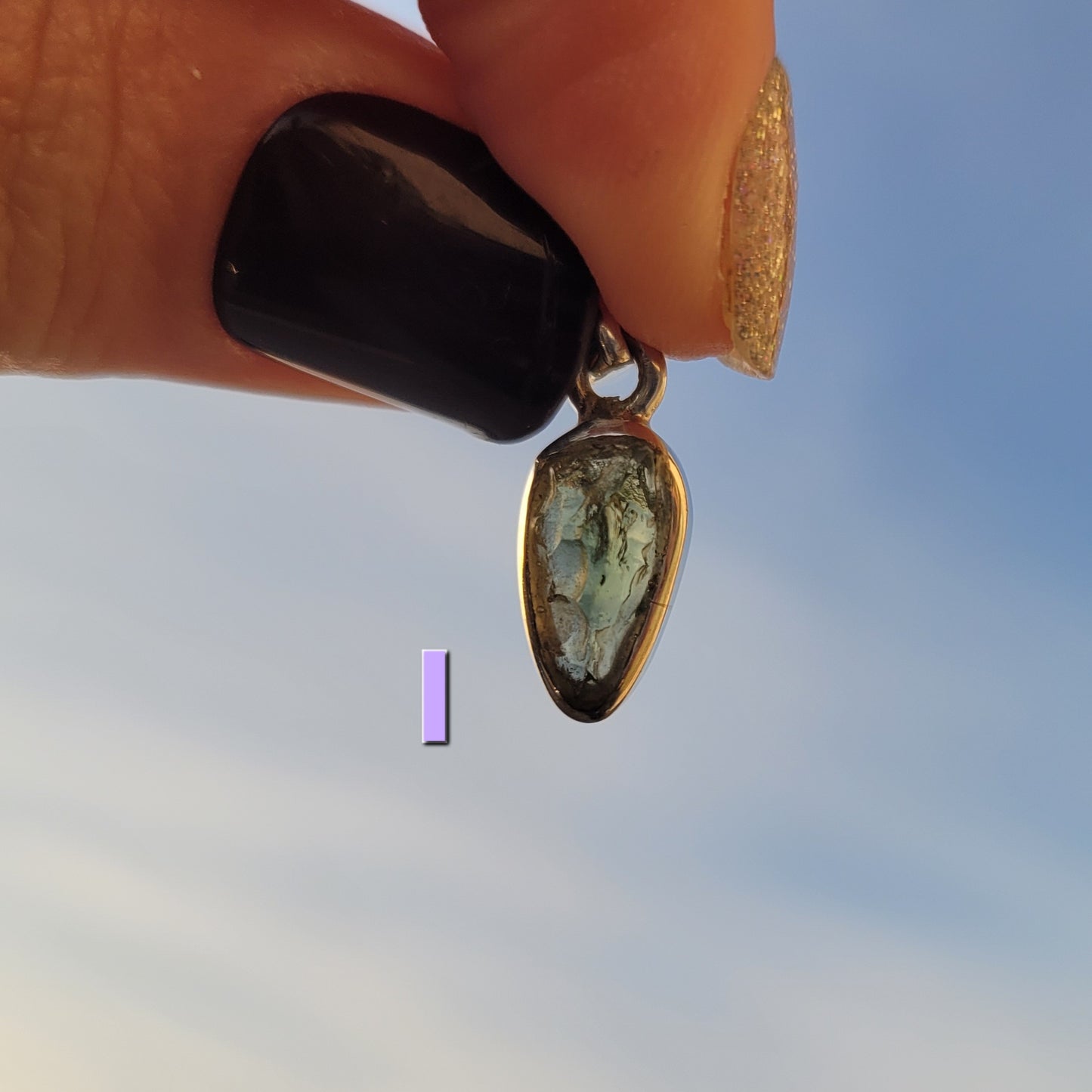 Moldavite Sterling Silver Pendent