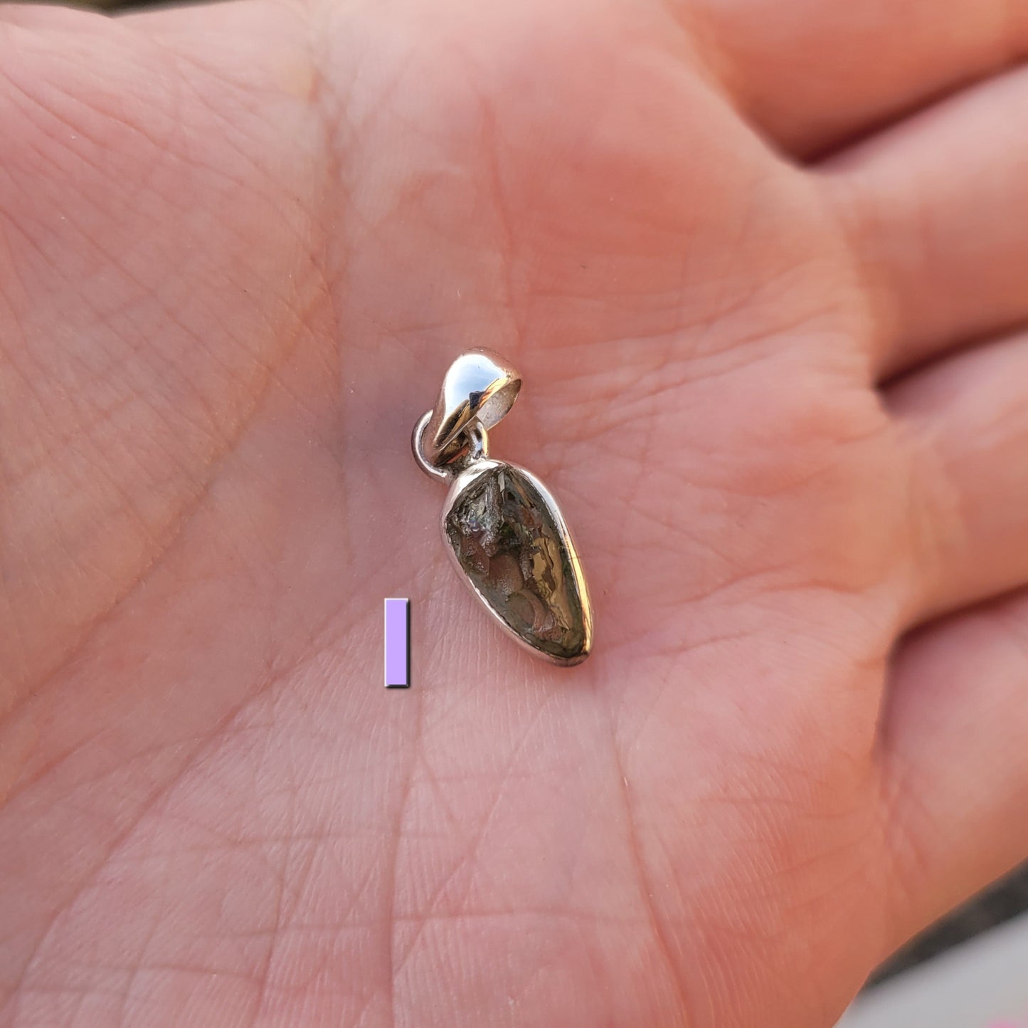 Moldavite Sterling Silver Pendent