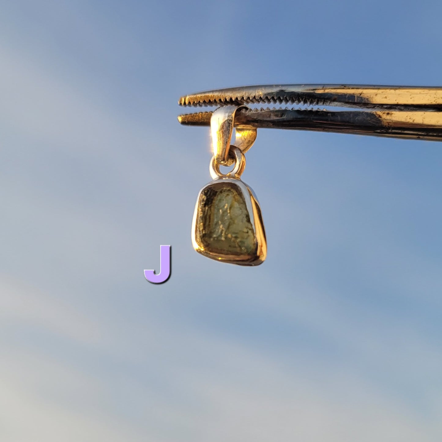 Moldavite Sterling Silver Pendent