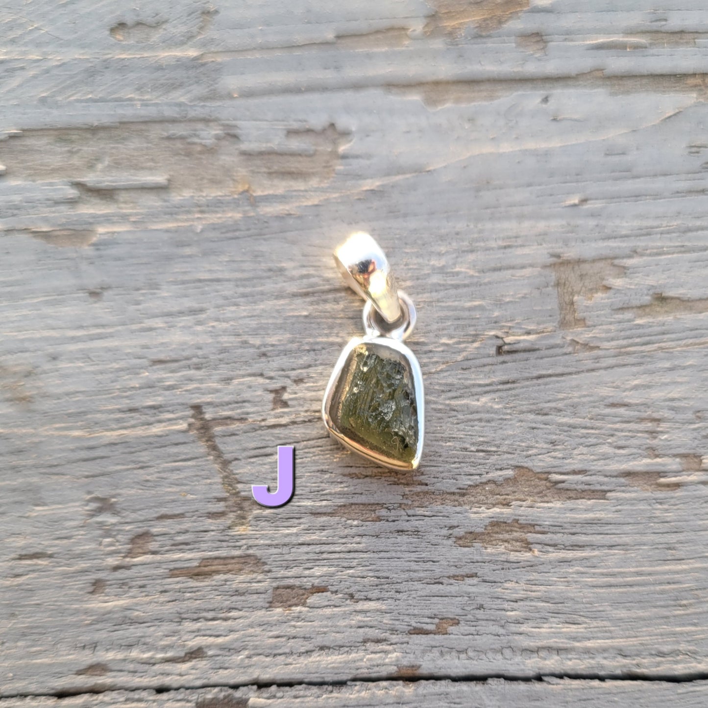 Moldavite Sterling Silver Pendent