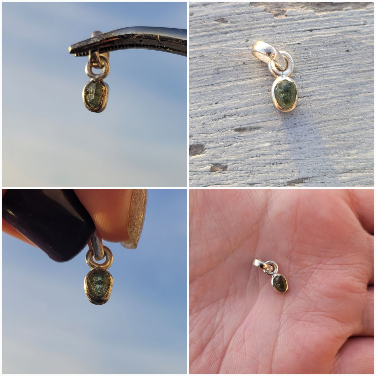 Moldavite Sterling Silver Pendent