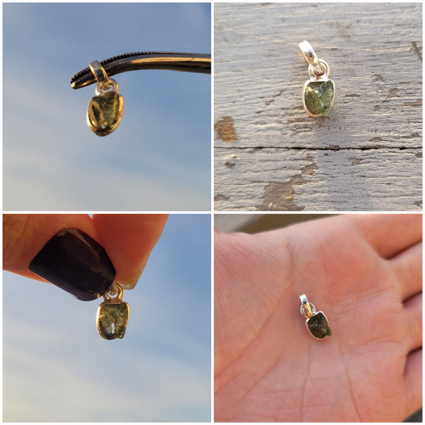 Moldavite Sterling Silver Pendent