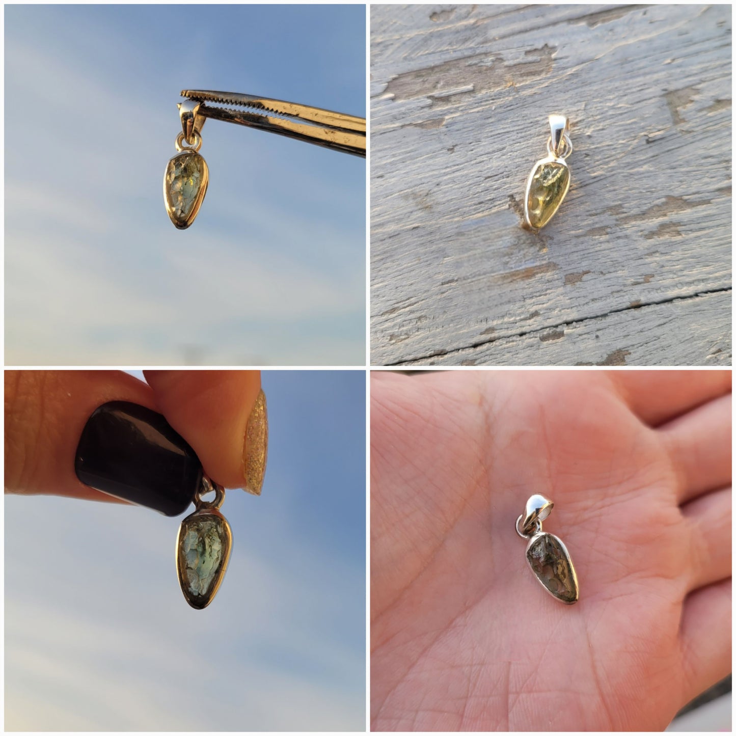 Moldavite Sterling Silver Pendent