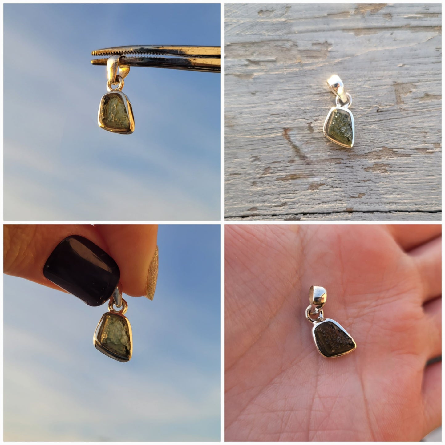 Moldavite Sterling Silver Pendent