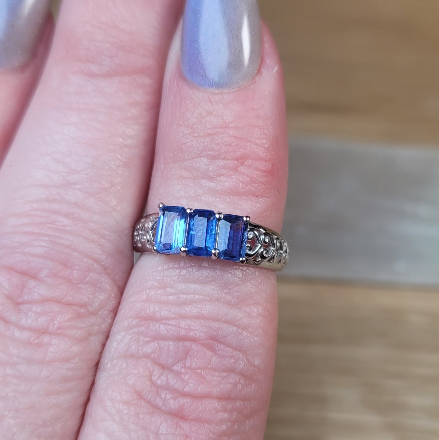 Blue Kyanite Sterling Silver Ring - Size 5