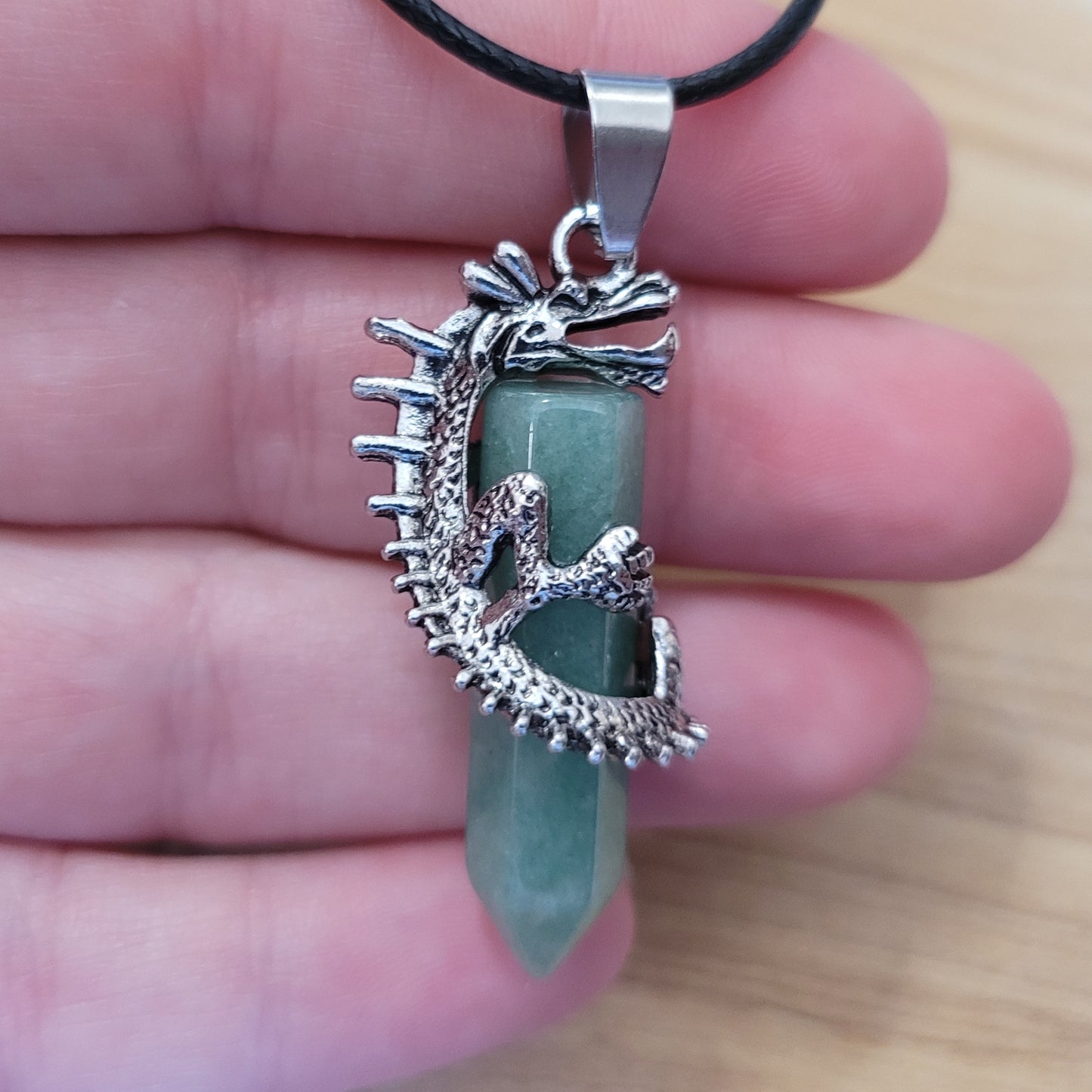 Green Aventurine Dragon Necklace