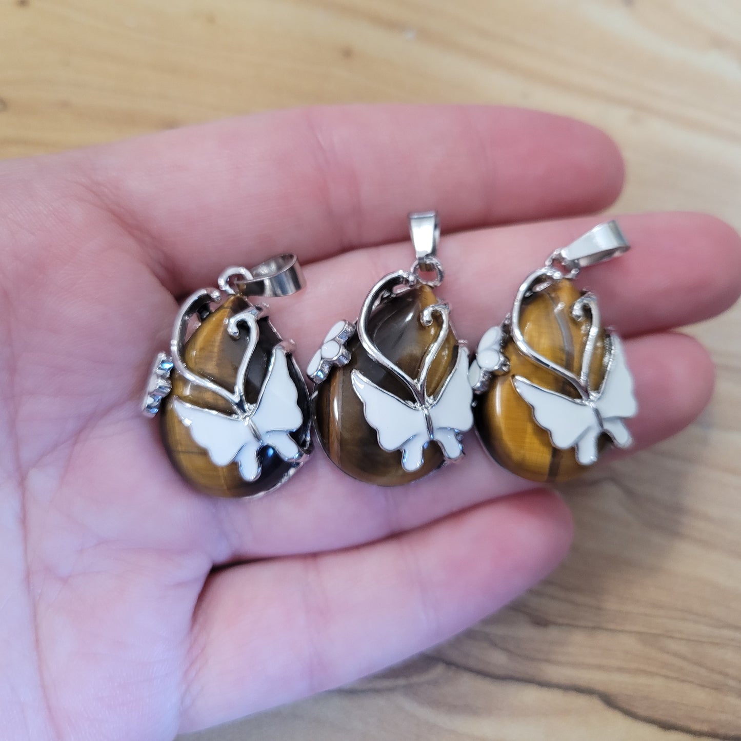 Tiger Eye Butterfly Necklace