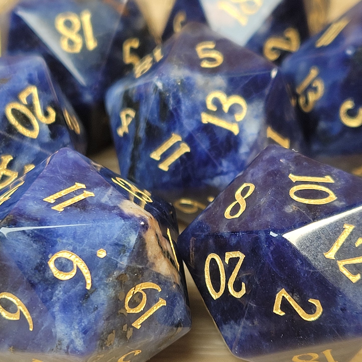 Sodalite Dungeons & Dragons Polyhedral D20 Dice
