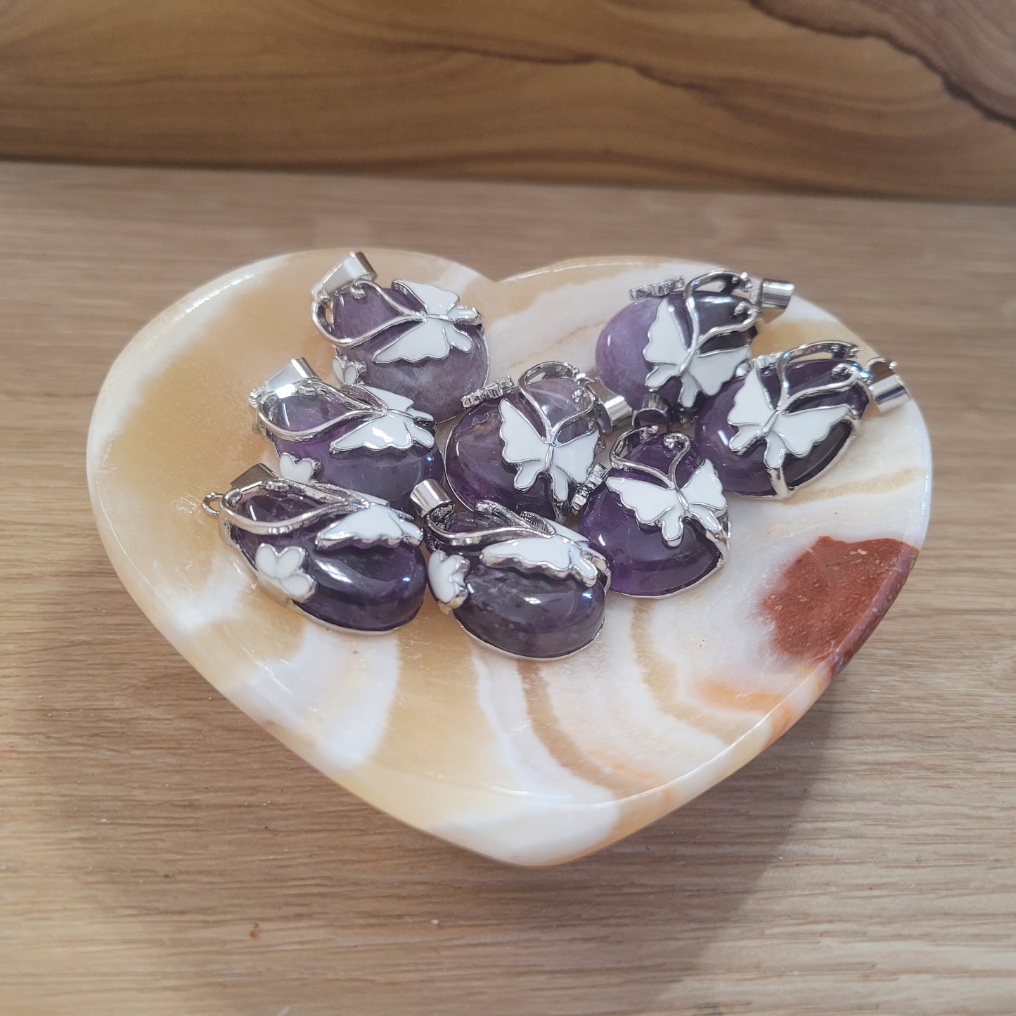Amethyst Butterfly Necklace