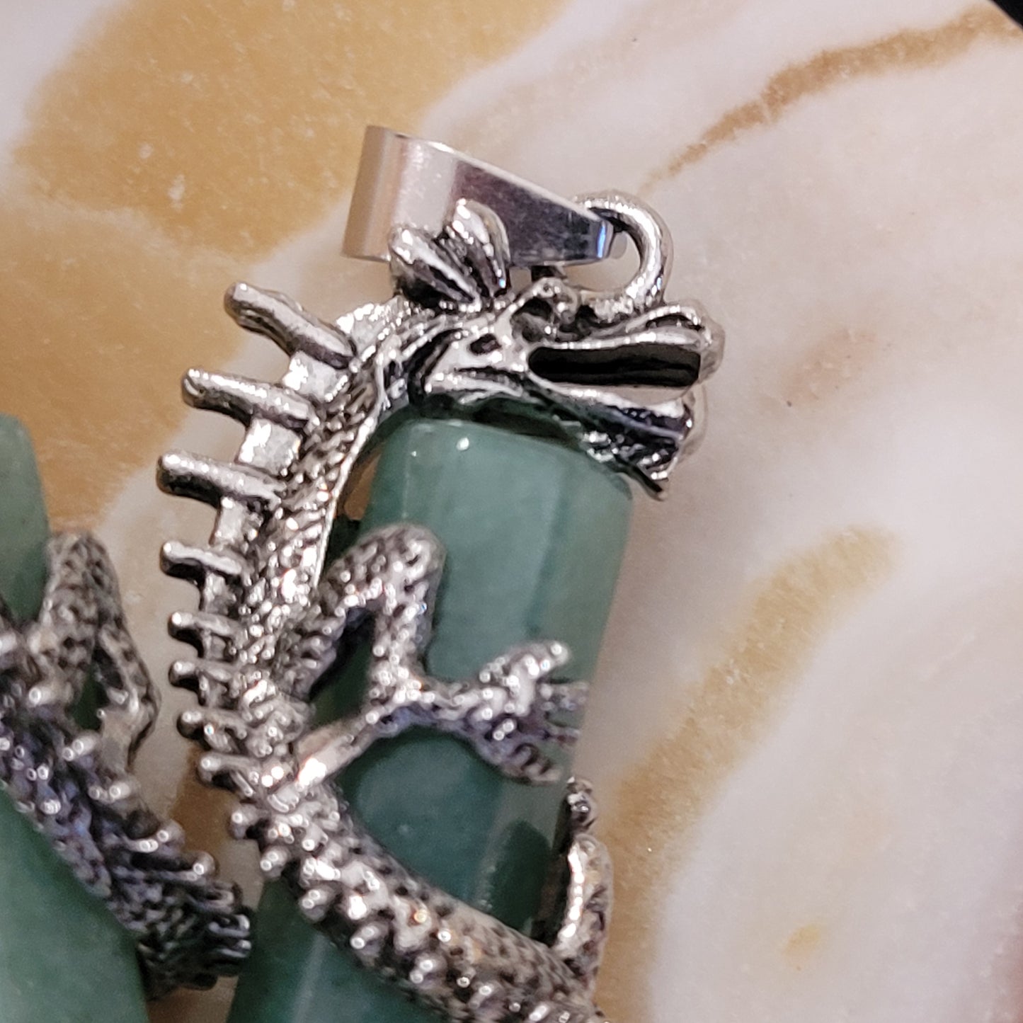 Green Aventurine Dragon Necklace