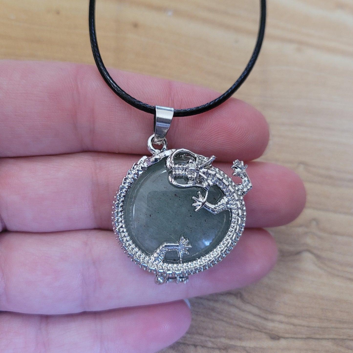 Green Aventurine Dragon Necklace