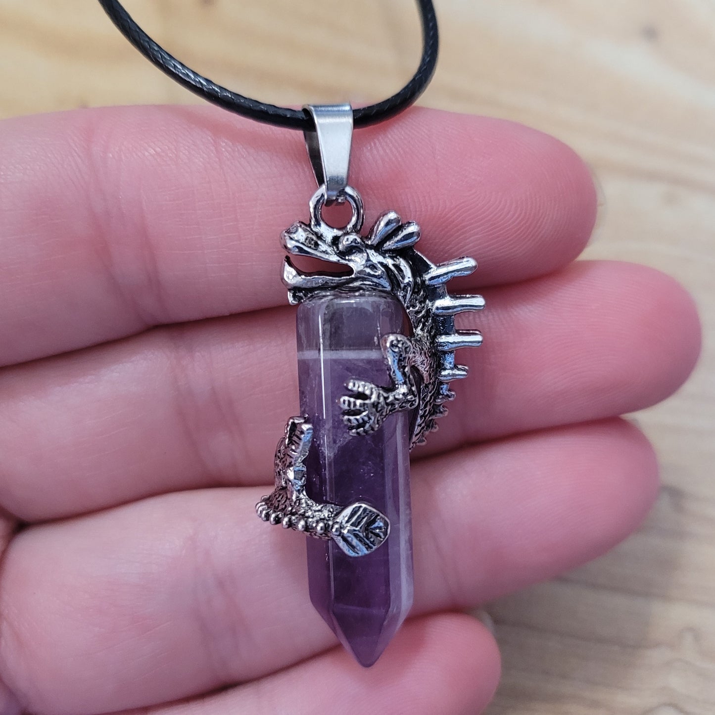 Amethyst Dragon Necklace