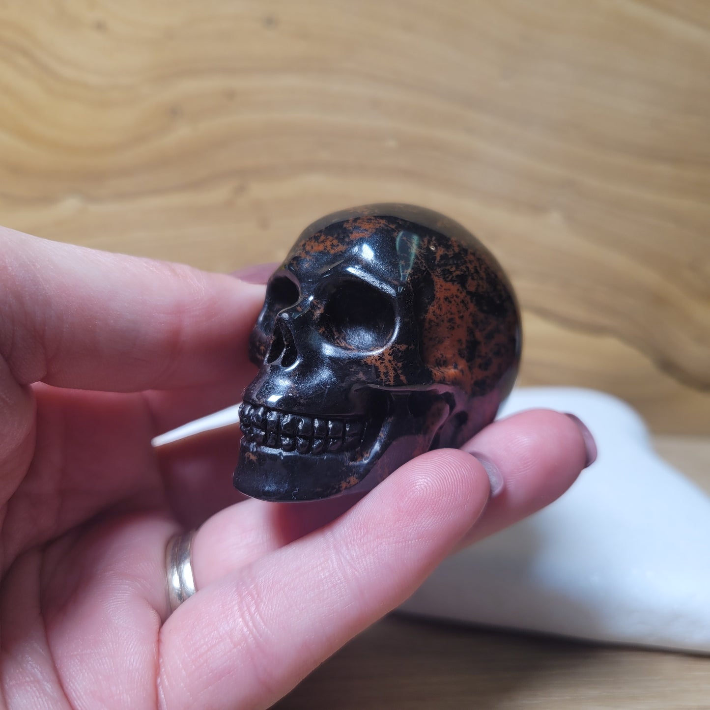 Mahogany Obsidian 2" Skull